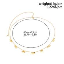 1 pièce Chaîne de taille à double couche avec pendentif papillon sexy à franges pour femmes, style de rue avec chaîne de corps en métal