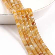 Pierres naturelles de 4x2 mm - Howlite, Agate, Quartz, Jaspe. Perles en forme de cylindre tube pour la fabrication artisanale de bracelets, colliers et accessoires de bijouterie DIY pour femmes