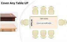 (12-Pack Heavy Duty Plastic Table Covers Tablecloth (Reusable) (Rectangle 54" X 108", Ivory) - Multicolor - View 6