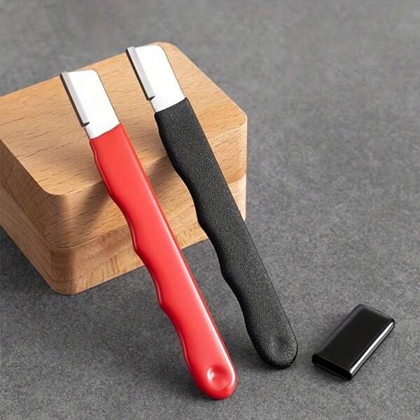 Garden Tool Set, 2 Pcs, Durable And Wear-Resistant Tungsten Diamond Sharpening Tool, Garden Knife Sharpening Stone, Sharpener, + Multifunctional Leaf Picker Knife, Hand Tool For Removing Leaves In Farm And Orchards