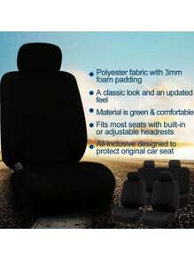 1/2/5 Set All Season Universal Car Seat Cover, Thin Cloth Cushion Pad, Breathable Elastic Mesh Fabric Seat Protector Covers