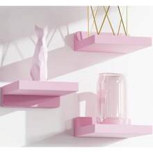 2/3/4 pezzi Piccoli ripiani galleggianti, mini mensole appese, mensola da parete da 4 pollici per bagno, soggiorno, camera da letto, con 2 tipi di installazione, ottimo per la decorazione della stanza