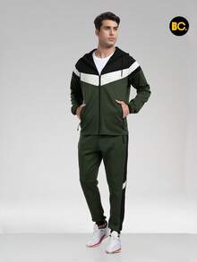BIG CITY Pants Deportivo Tricot Para Hombre Conjunto Deportivo Moda Combinado - Verde - Ver 3