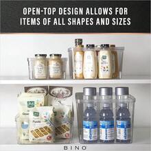 New  | Plastic Storage Bins, Mum - 2 Pack |  LUCID COLLECTION | Multi-Use Built-In Handl |  | Clear Storage Containers | Fridge Anizer | Pantry & Home Anization - 2PK - - View 4