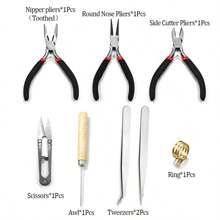 5 Packs Jewelry Pliers Set, Jewelry Making Tools With Needle ,Round ,Chain ,Bent Nose Pliers/Zipper Pliers, Jewelry Making Supplies Repair/ Cut Kits For Crafting