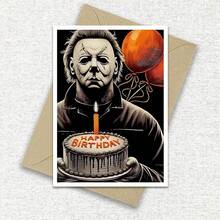 Inspirierte Horrorfreunde Geburtstagskarte, perfekt für Halloween, Weihnachten, Gruselgrußkarte, Freundschaftskarte, einzigartiges Geschenk für Freunde, Familie und Geliebte