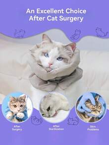 1pc Fashionable Pet Warming Neck Scarf, Designed To Prevent Cats From Licking And Biting After Spaying/Neutering Surgery, Resembles An Elizabeth Collar