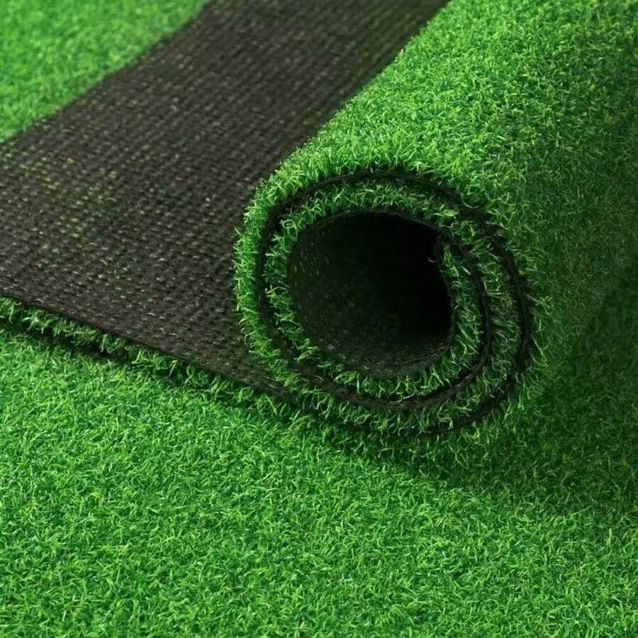Realistic Artificial Grass Mat, Indoor Or Outdoor Synthetic Fake Lawn Carpet, Wedding/Patio Decor Plastic Grass Rug - Green - View 1