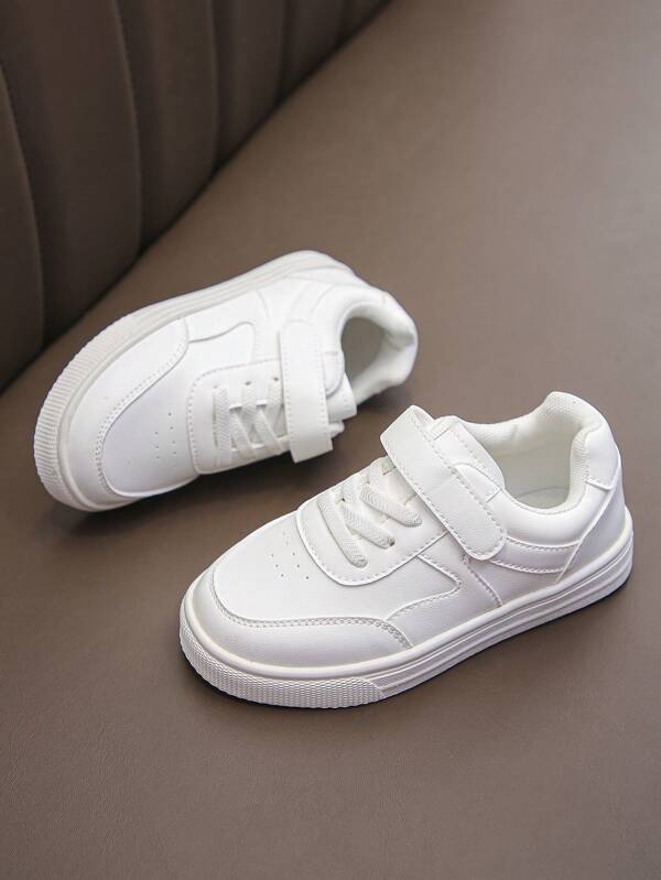 1 Pair Children Fashion Sports Shoes, Boys & Girls Indoor & Outdoor Casual Canvas Sneakers, Toddler Anti-Slip Durable Running Shoes