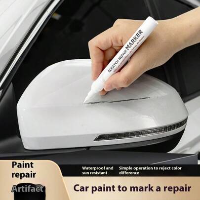 1 pezzo Penna ritocco vernice auto bianca, penna riparazione graffi, vernice spray anti ruggine ad asciugatura rapida, penna per ritoccare piccole aree