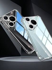 3pcs Transparent Four-Corner Anti-Fall Case Compatible With Huawei/Honor Series, Huawei/Honor Transparent Four-Corner Anti-Fall Phone Case, Phone Case, Phone Protective Cover, Phone Shell, Phone Sleeve, Anti-Fall Phone Case, Transparent Phone Case, Minimalist Phone Case, Solid Color Phone Case, Transparent Phone Case, TPU Anti-Fall Phone Case (Military-Grade Anti-Fall)