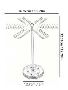 1pc Hexagon Acrylic Necklace Display Stand, Tabletop Jewelry, Bracelet Rack, Jewelry Organizer, Holder, Can Display 84pcs