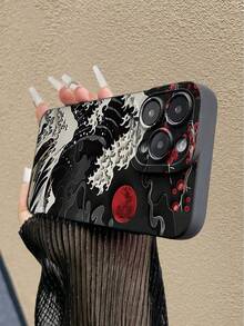 1个波浪纹黑色穿孔极简硅胶绳防摔加厚手机保护壳，兼容 16/16 Pro/16 Pro Max/16 Plus、15 XR/7/8、15 Pro Max、13 Pro Max、14 Pro Max、13、14、11、12 Pro Max、14 Plus、11 Pro、12 Pro、XS、XR、7/8 Plus、A13 4G、A22、A21S、A51 4G、A52、S22 Ultra、A33 5G、10、Note 11 4G、11 Lite、A53、A14、A23、S23 Ultra、S24、A14、A15、S23、A73等机型。案例，国际版，非国内版 - 彩色 - 查看 4