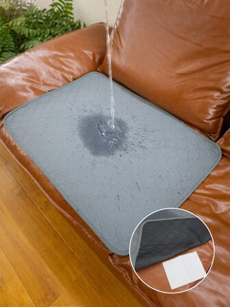 1 件/2 件可重复使用可洗灰色狗尿垫，防漏宠物训练垫，适合所有季节