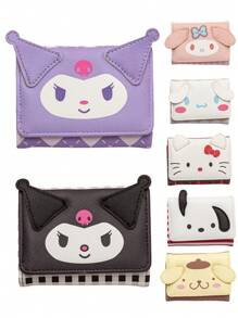 Sanrio 1/2/3 Peças, Carteira de Aparência de Alto Nível Sanrio Oficialmente Autorizada, Hello Kitty, Kurumi, Cachorro Yugua, Cachorro Pudding, Melodi, Carteira do Cachorro Pudding, Estilo Jovem de Cor Dopamínica, Adequada para Carregar Durante Viagens, Conveniente para Guardar Trocos Soltos, Cartões Bancários, Carteiras de Motorista, Passaportes, O Melhor Presente para Amigas