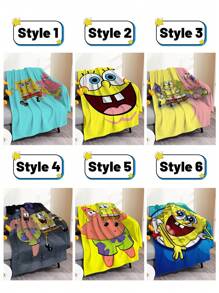 SPONGEBOB SpongeBob Schwammkopf Cartoon Digital Klimaanlagen Steppdecke ist bequem und weich als Badetuch