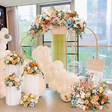 2 Pack Metal Arch Backdrop Stand(7.2FT/6FT), Decorative Balloon Arch Stand, Easy Assembly Gold Wedding Arch, Stable Backdrop Arch Stand For Wedding Ceremony, Birthday Party, Baby Shower - Metal Arch - View 5