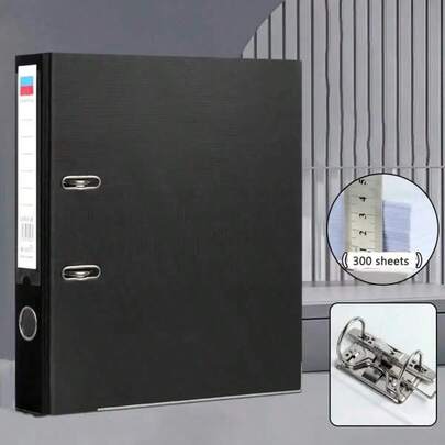 Cartelle nere resistenti in carta spessa A4 da 1/2/3 pollici, cartelle A4 per cancelleria per ufficio, cartelle rapide, cartelle ad anelli a due fori da due pollici e tre pollici, cartelle portadocumenti, cartelle ad anelli per ufficio, cartelle rapide ad alta capacità, cartelle in cartone a due fori, scatole portadocumenti per ufficio, scatole portadocumenti in plastica, scatole portadocumenti per fatture e informazioni, scatole portavoucher finanziari, cartelle rapide resistenti a due fori per ufficio, cartelle in cartone per archiviazione dati,