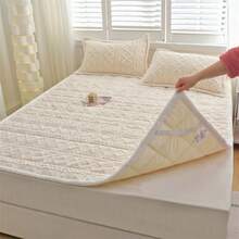 1 pieza Colchoneta de colchón gruesa y cálida de Tafuron, protector de colchón antideslizante adecuado para el hogar, dormitorio, hotel, dormitorio, otoño/invierno/primavera - Colchón acolchado de tafetán - Ver 6