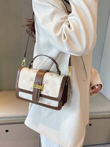 复古大容量手提包，奢华 PU 斜挎包，女士经典休闲手提包和单肩包