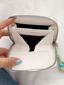 彩色串珠零钱包INS多卡位硬币钱包简约大容量钱包多功能拉链包女士钱包迷你钱包零钱包卡包 - 彩色 - 查看 3