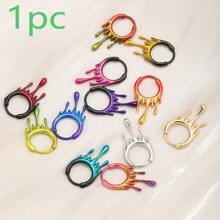 1pc & Cool Gradient Lobe Plug, Asymmetrical Lava Design, Multi-Purpose Piercing Jewelry, Suitable For Women Daily Wear
