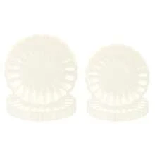 10 chiếc/20 chiếc/50 chiếc Đĩa giấy hình vỏ sò màu kem Đĩa ăn tối dùng một lần Đĩa giấy tiệc dùng một lần cho bánh tráng miệng cho sinh nhật, đám cưới, tiệc cô dâu, trang trí tiệc - Màu be - Xem 3