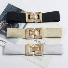 1 pieza Cinturón elástico vintage, Entrenador de cintura para mujeres con traje y abrigo, Accesorio de moda versátil