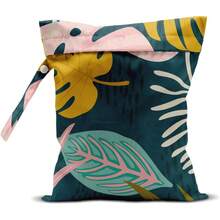 Wet Bag, Wet Dry Bag, Wet Bag For Swimsuit, Travel, Beach, Pool, Diapers, Dirty Yoga Gym Clothes, Makeup Bag, Waterproof Tropical Palm Leaves Decor Jungle Palm Leaf Favors - Chuyến đi của các cô gái - Màu hồng - Xem 1