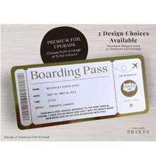 1pc 21x10cm Scratch Card, Boarding Pass Scratch Card, Holiday Reveal Scratch Card, Surprise Travel Reveal Gift (No Envelope)