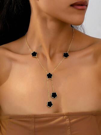 2025新款幸运四叶草项链女款简约高档颈链吊坠送女友生日礼物