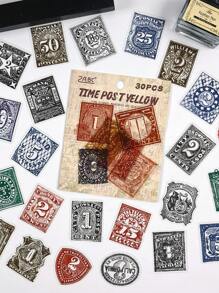 120 pezzi di adesivi della serie Old Year, con stampe in stile retrò di architettura, caratteri inglesi e altri stili, adatti per materiali fai-da-te per scrapbooking, valigie, tazze e altri adesivi impermeabili per animali domestici, forniture scolastiche, rientro a scuola