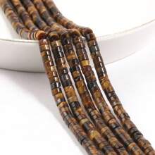 Pierres naturelles de 4x2 mm - Howlite, Agate, Quartz, Jaspe. Perles en forme de cylindre tube pour la fabrication artisanale de bracelets, colliers et accessoires de bijouterie DIY pour femmes