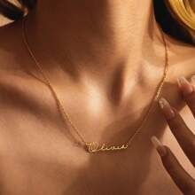 Collar con nombre delicado y elegante, collar con nombre personalizado en oro, collar con nombre pequeño, joyería personalizada con nombre, regalo de Navidad, collar para mamá