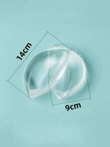 1pair Women's Invisible Silicone Bra Pads, Bikini Breast Pad Boob Pad, Thickened Bra Insert, Waterproof Breast Pad - Clear - View 4