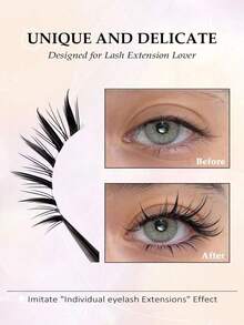 Asiteo 5 Pairs Spiky Manga Lashes - Anime Cosplay False Eyelashes, Natural Lashes, Eye Style, Reusable, Beginner-Friendly, Spiky Lash Design Reusable Lashes - Lông mi mắt mèo - Xem 3