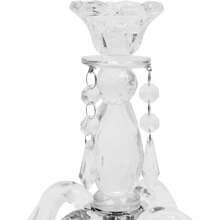 Crystal Candle Holder, Elegant 5-Arm Crystal Candelabra Candlestick Candle Holder, Multifunctional Tabletop Decoration Centerpiece For Home, Wedding, Event, Party, Festival (Clear) - Clear - View 7