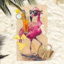 1 Piece Cartoon Frog Printed Beach Towel - Soft, Lightweight, Sand-Proof, Super Absorbent Microfiber, Suitable For Travel, Swimming, Surfing, Yoga, Camping And Beach/Yoga Accessories | Energetic Beach Towel | Lightweight Towel, Beach Blanket, Beach Essentials, Pool Float