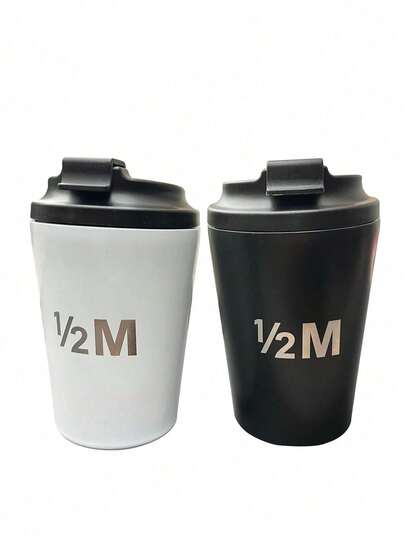 1/2 m Tasse à café en acier inoxydable à double paroi, bouteille d'eau, tasse de bureau, tasse de voiture, 350 ml (12 oz), 1 pièce Rentrée scolaire