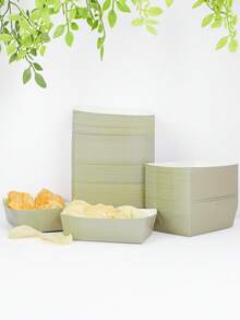 10 cái/20 cái/50 cái Hộp đựng thực phẩm màu xanh lá cây xô thơm Hộp đựng khoai tây chiên Hộp đựng bỏng ngô Hộp đựng đồ ăn nhẹ Giấy đựng thực phẩm dùng một lần Thuyền đựng Nacho để trang trí tiệc sinh nhật Đêm xem phim Thích hợp cho hộp đựng thức ăn trưa Bánh mì kẹp thịt Nhà hàng - màu xanh lá - Xem 3