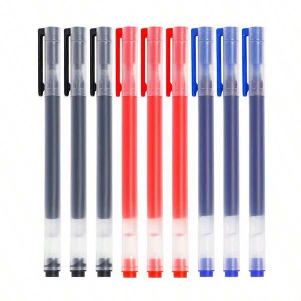 6-15 Stück Gullor schlanke rote/blaue/schwarze Gelroller, schnell trocknende Filzstifte mit feiner Spitze, Büro- und Schulbedarf, Schulmaterial, Schulanfang