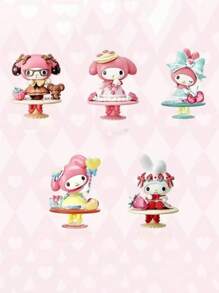 Sanrio 1pc Sanrio My Melody Afternoon Tea Series Blind Box Collectible Figurine, Cute Desk Decor, Perfect Gift For Girls,School Supplies,Back To School