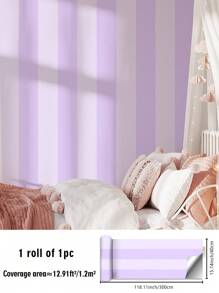 SUPSTICKER 1pc Minimalist Colorful Striped Pattern Wall Sticker, Self-Adhesive Easy To Clean Waterproof Removable And Reusable, Home Decor Wallpaper Applicable To Kitchen, Bathroom, Bedroom, Living Room, Cabinets, Wardrobes, Stairs, Doors And More Scenarios Wall Paper Wall Stickers Room Decor Wall Decor Living Room Decor