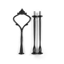 1er/sac Présentoir à bijoux en 3 couches couleur noir/doré/argent avec rack à corde