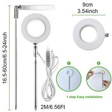 1 Stück LED Vollspektrum Pflanzenwachstumslicht mit 3-Gang-Timer, verstellbarer Teleskopstange für Zimmergärtnerei, USB-betrieben, polierte Oberfläche, perfekt für Keimlinge und kleine Pflanzen, Pflanzenbeleuchtung für Zimmerpflanzen