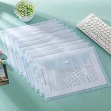 10 حبات أكياس بلاستيكية بحجم A4 للاستخدام في ال- DIY بألوان موراندي ؛ سميكة وذات سعة كبيرة لحفظ المستندات والأوراق والامتحانات وما إلى ذلك ؛ شفافة وسمك 1 ملم. العودة إلى المدرسة ، مستلزمات المدرسة