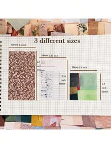 60 folhas de papel para decoração de scrapbook floral vintage, vários tamanhos, para artesanato faça você mesmo, volta às aulas, materiais para casa e escritório