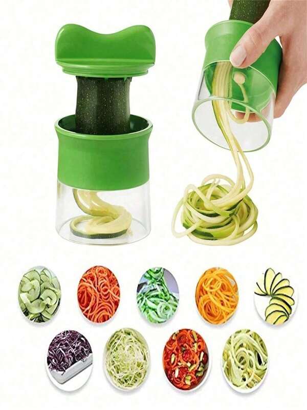 1pc Manual Multi-Vegetable Spiral Slicer - Create Healthy Zucchini Noodles And Fruit Twists - Kitchen Gadget