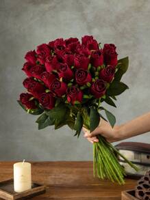 4/1pc Artificial Flower Red/White Single Rose Bud Flower Arrangement Bouquet Artificial Real Touch Silk Flower For Home Spring Summer Arrangement Bouquet, Table Centerpiece, Kissing Ball, Corsage, DIY Bouquet, Wedding Arrangement, Bridal Bouquet, Bridal Shower, Wreath Valentine's Day Decoration