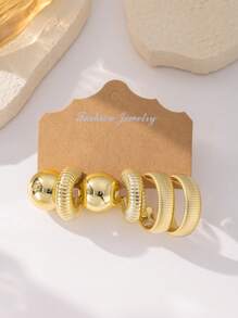 6-12 pièces/set Boucles d'oreilles minimalistes en forme de larme pour un port quotidien